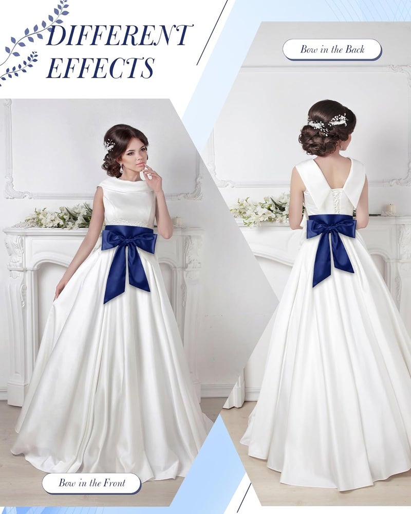 Glitopper Women Satin Waist Belts Dress Sash Waist Belt for Special Occasion Bridal Wedding Prom Formal 3.5'' Wide - Image 4